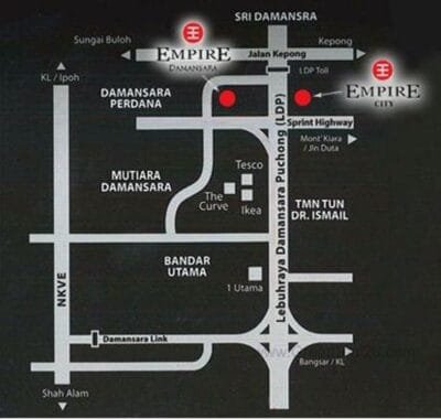 Empire City Map @ Damansara Petaling Jaya