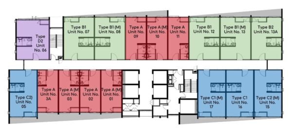 22Macalisterz @ Georgetown Penang Malaysia 3 Types, Floor Plan and Layout @ 22 Macalisterz Penang