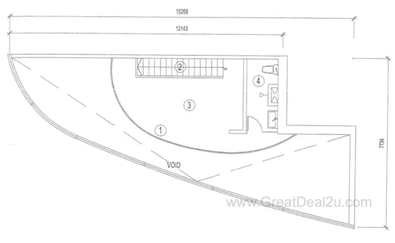 M Tower Corner Unit Type B Empire City Floor Plan 7 M Tower Empire City Soho Office Type B Mezzanine Level Layout