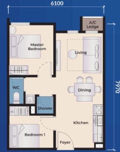 Type B2 | Qubaz Suites Kuala Terengganu